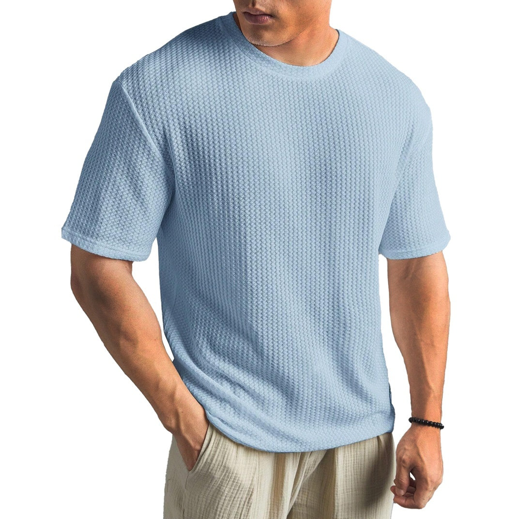 Casual Versatile Solid Color Men's Summer T-shirt